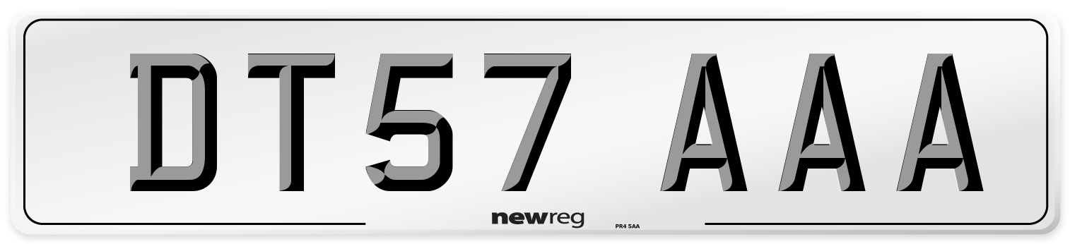 DT57 AAA Number Plate from New Reg